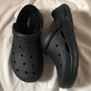 Ladies Skechers faux fur lined Foamies black size 7 NWOT